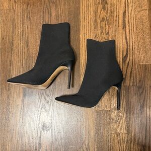 Express Black Heeled Boots